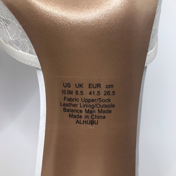 Naturalizer Women's Pnina Tornai Alhubu White Lace Slip On Heels Size 10.5M - Picture 8 of 10